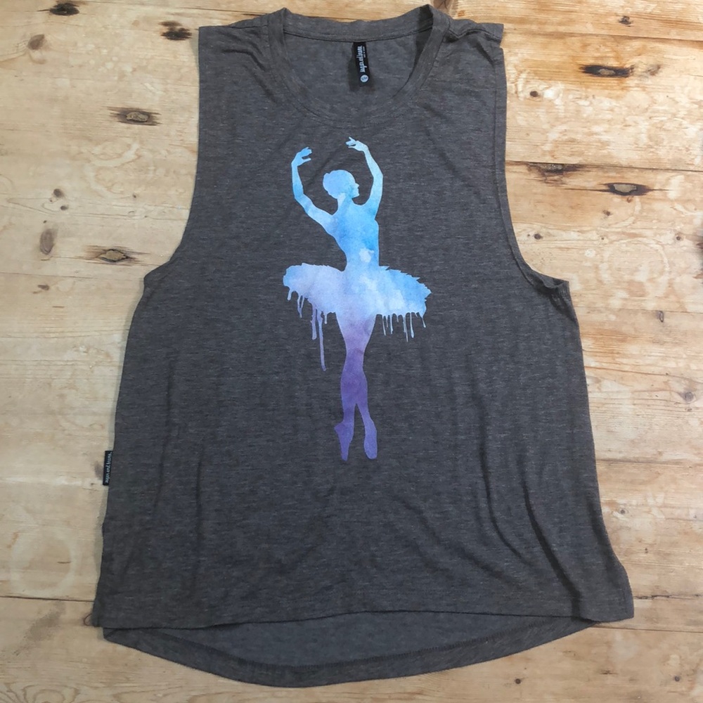 Watercolor Ballerina Muscle Tank